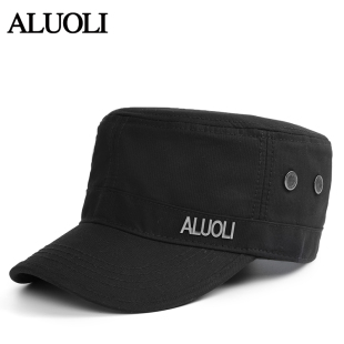 品牌男士帽子平顶帽秋冬季加厚纯棉保暖休闲爸爸高端中老年鸭舌帽