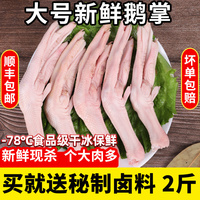 【顺丰包邮】大鹅掌新鲜鹅脚鹅肉新鲜大鹅整只冰鲜冷冻带骨鹅爪子