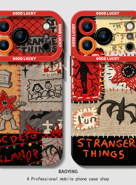 涂鸦适用小米17Promax手机壳note15+怪奇物语14周边13美剧12套11男10s红米k90k80至尊版k70k60k50k40女turbo4