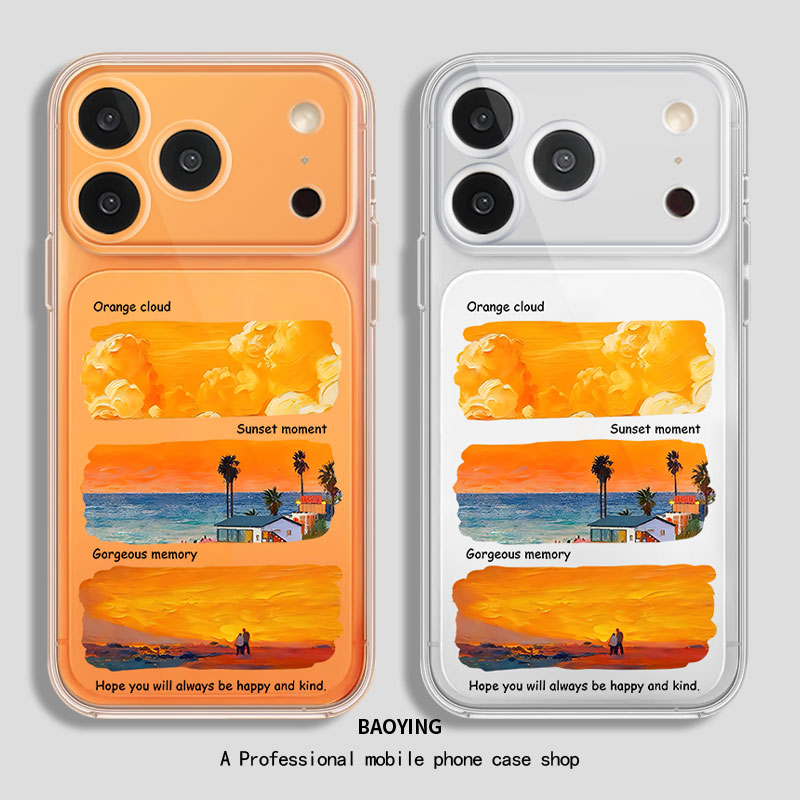 油画风景适用苹果17Promax手机壳