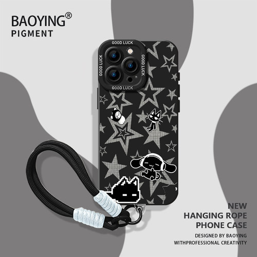 像素风星星猫咪适用iqoo手机壳