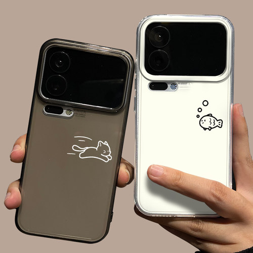 小猫小鱼透明适用小米手机壳