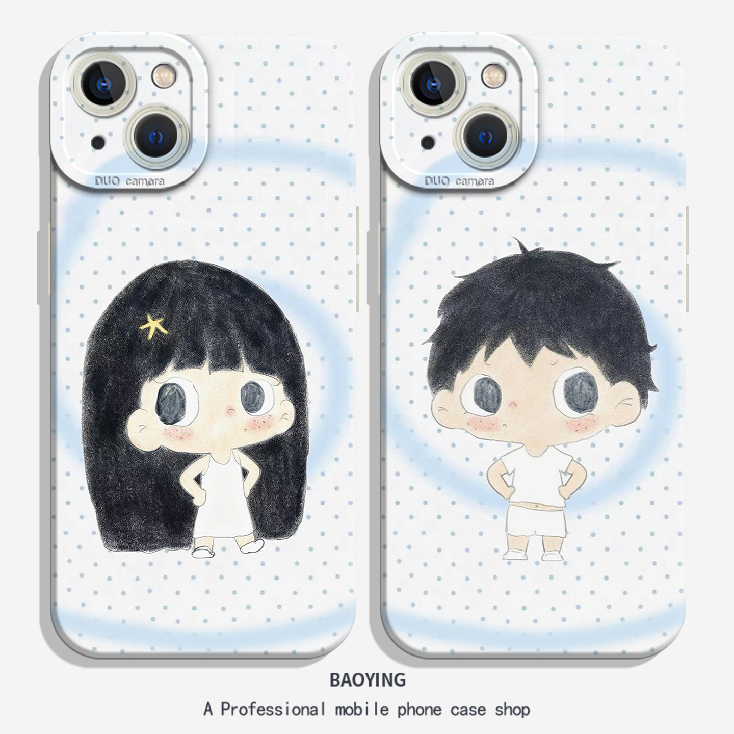 动漫情侣液态猫眼适用小米手机壳