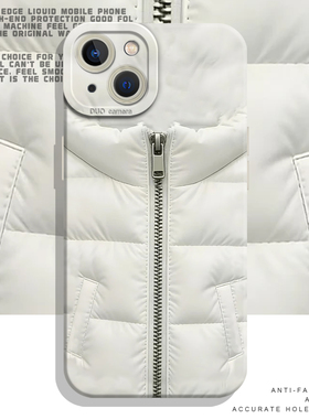 趣味羽绒服适用苹果17手机壳iphone16promax秋冬ip15外套14plus搞怪13mini搞笑12个性11创意x抽象xr全包xs软8