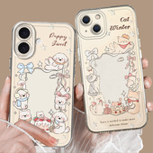 猫咪相框适用苹果17手机壳iphone15透明13小狗14plus追星11Promax拍立16得12mini可x放xr小卡xs 8照片7p套air