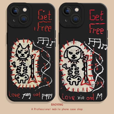 摇滚猫狗适用iQOO手机壳