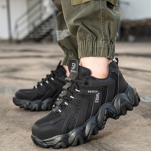 新款钢头四季劳保鞋男女防砸防刺