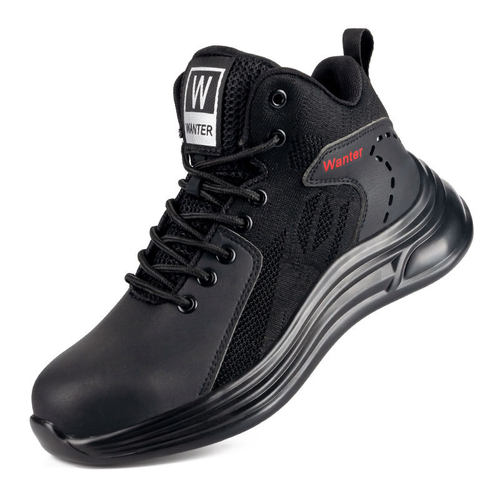 新款男士劳保鞋PU防滑防砸防刺穿