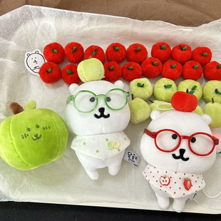 自嘲熊迷你水果头饰发带10cm娃用手工娃衣苹果可爱帽子棉花娃娃