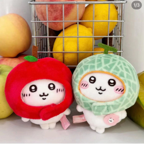 自嘲熊同款可爱哈密瓜头套10cm娃娃可穿超萌毛绒水果娃衣