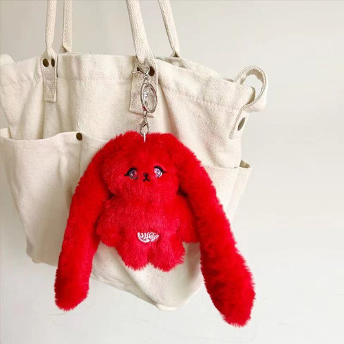 宋雨琦solo同款红兔子Gigi线下咖啡厅同款毛绒挂件钥匙扣公仔娃娃
