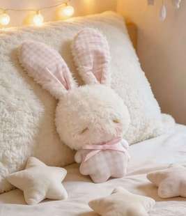 可爱毛绒安抚豆包沙粒卡通挂件玩偶呆萌娃娃兔子萌物甜美日系卡通