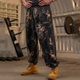 户外跑步健身裤 宽松休闲百搭收口卫裤 子 印花迷彩长裤 YOUNGLA数码