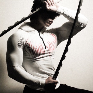 Breathedivinity速干高弹紧身长袖美式肌肉连帽半拉链卫衣训练服