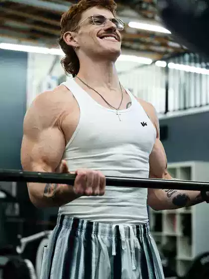 Youngla Ice Silk Quick-Drying Slim Fit Muscle Men's Tank Top Gym Dumbbell Barbell Weightlifting Training Fitness Top