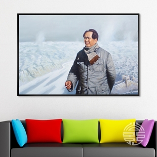 沁园春雪革命战争油画办公室装 饰画展厅会议室壁画走廊墙画W196