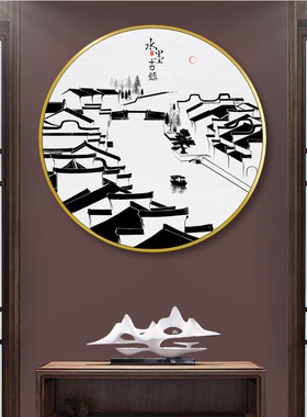 江南水乡画框客厅沙发