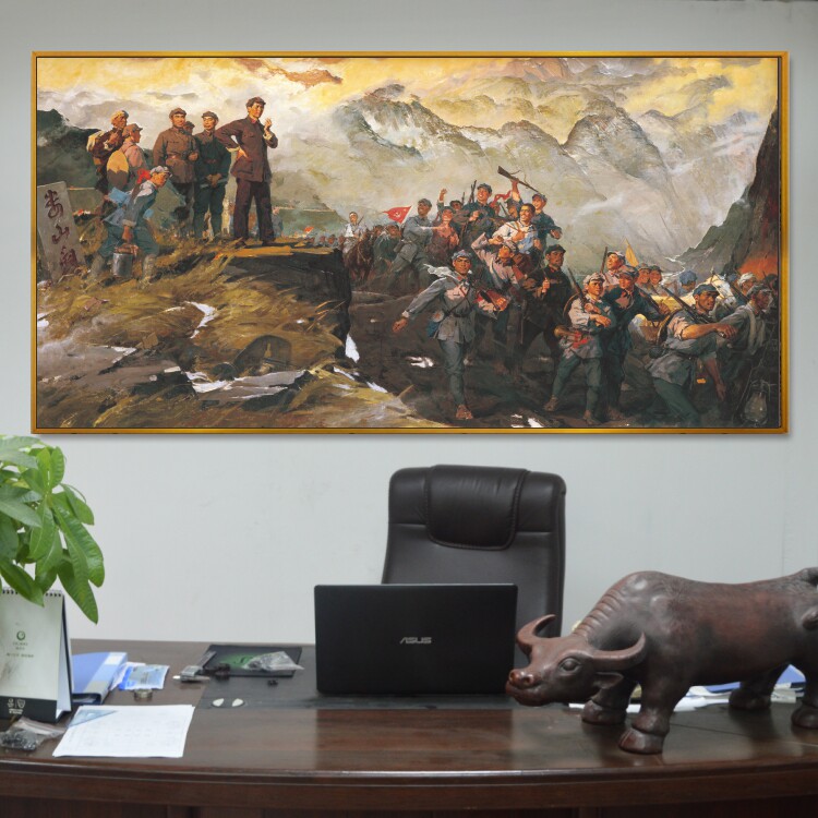 娄山关大捷红军长征革命抗日战争油画办公室装饰画展厅会议室壁画