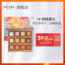 febble菲珀双生12色眼影盘ins超火闪粉珠光防水亮片平价小众学生