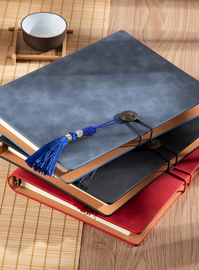 活页笔记本可拆卸A5中国风复古商务b5简约大学生手账本定做办公会议记录本加厚6孔订做活页本子定制可印logo