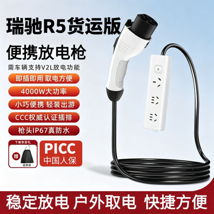 瑞驰R5货运版放电枪新能源取电枪户外专用外放电便携式随车放电枪