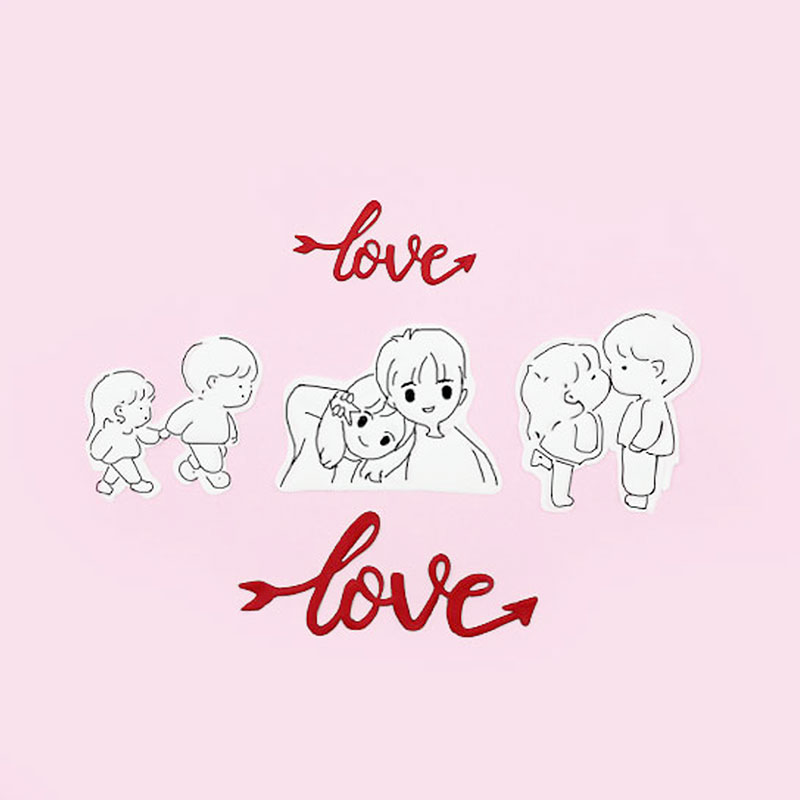 七夕情人节情侣牵手合照翻糖模具