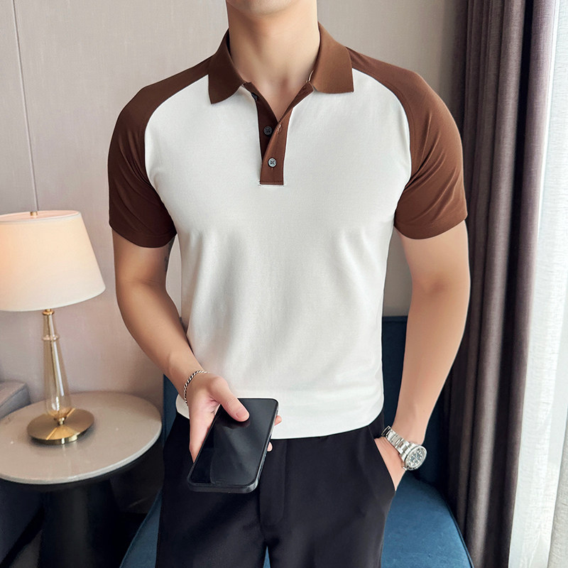 夏季男士PLO衫时尚拼色上衣短袖男2819-P55,男装Polo衫,星座1606