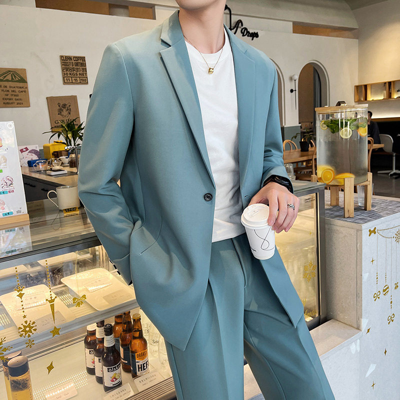 宽松休闲垂感男士西服两件套1606-9038-P180,男装西服套装,星座1606