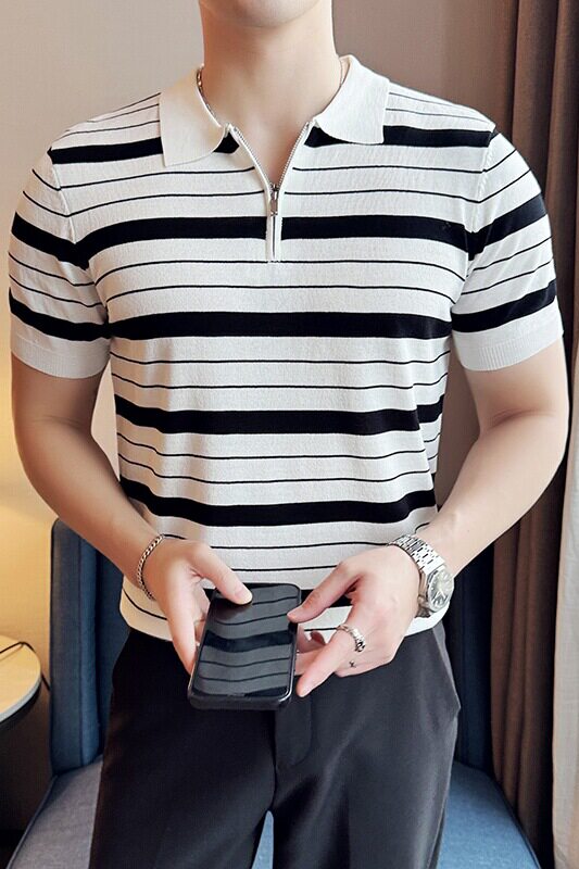 夏季男士PLO衫针织衫拉链上衣1232-P58,男装Polo衫,星座1606