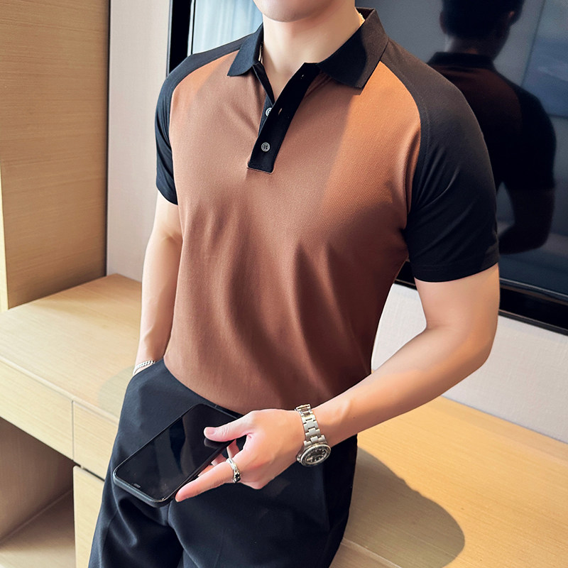夏季男士PLO衫时尚拼色上衣短袖男2819-P55,男装Polo衫,星座1606