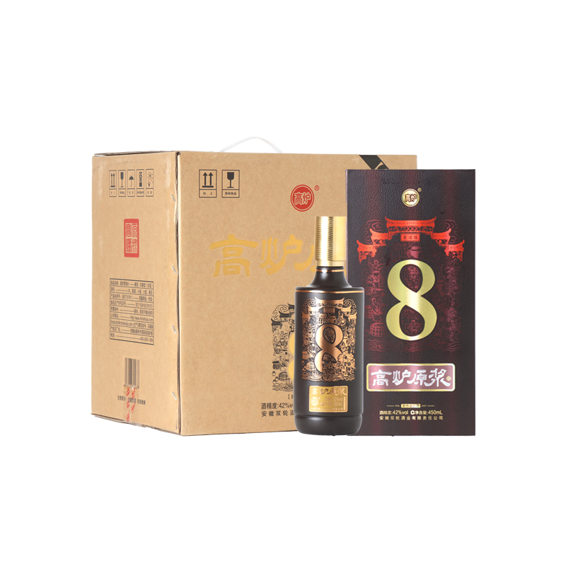 高炉家高度白酒原浆8年纯粮食固态发酵安徽名酒水整箱送礼 高炉家