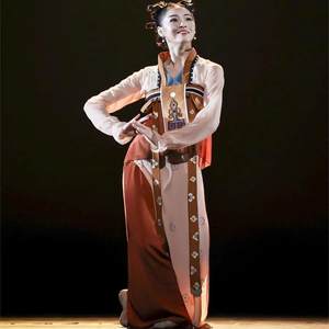 古典舞演出服女飞鸟髻舞蹈服汉唐中国风表演服装阔腿裤成人飘逸女