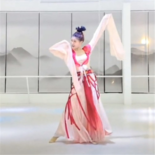 古典舞演出服女盛世宴歌舞蹈服中国风水袖汉唐服装大摆裙成人飘逸