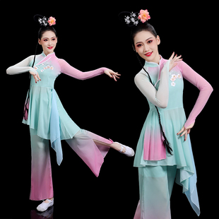 古典舞演出服淡妆浓抹总相宜表演艺考舞蹈服胶州秧歌团扇群舞服装