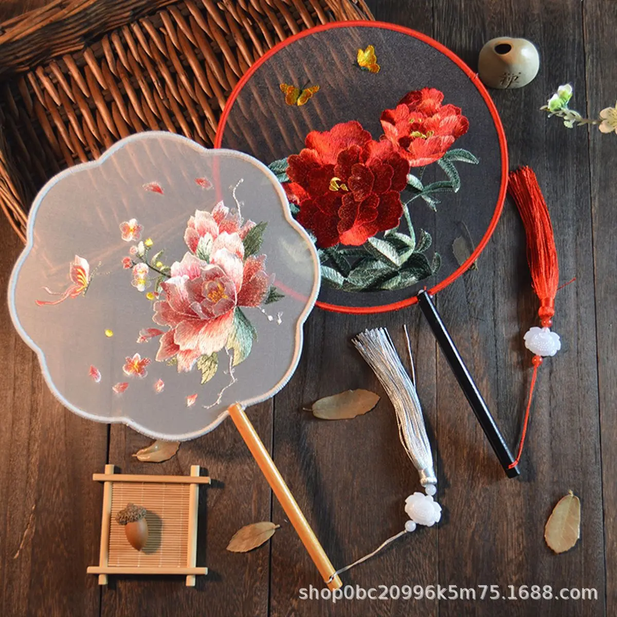 雙面繡古風圓扇刺繡團扇中國風
