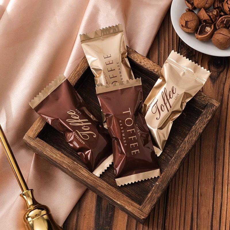 牛轧糖太妃糖包装袋海盐杏仁咖啡糖机封袋糖纸礼盒雪花酥糖果袋子