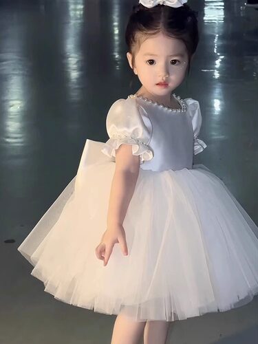 高端洋气小花童甜美晚礼服公主裙