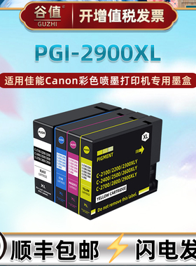 PGI-2900XL墨盒适用佳能IB4090打印机IB4190彩色MB5190喷墨MB5090魔盒MB5390墨合MB5490墨水盒MB5480四色磨合