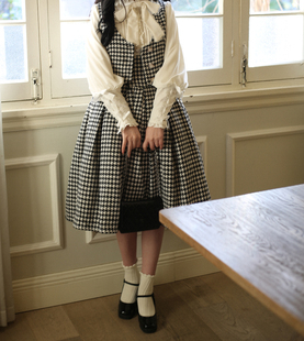 季冬情诗日常月桂树lolita洛丽塔洋装千鸟格千金大小姐优雅现货