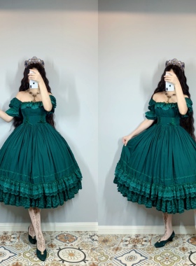 现货倪克斯之吻高领月桂树Lolita原创优雅法式洋装茶会洛丽塔敬酒