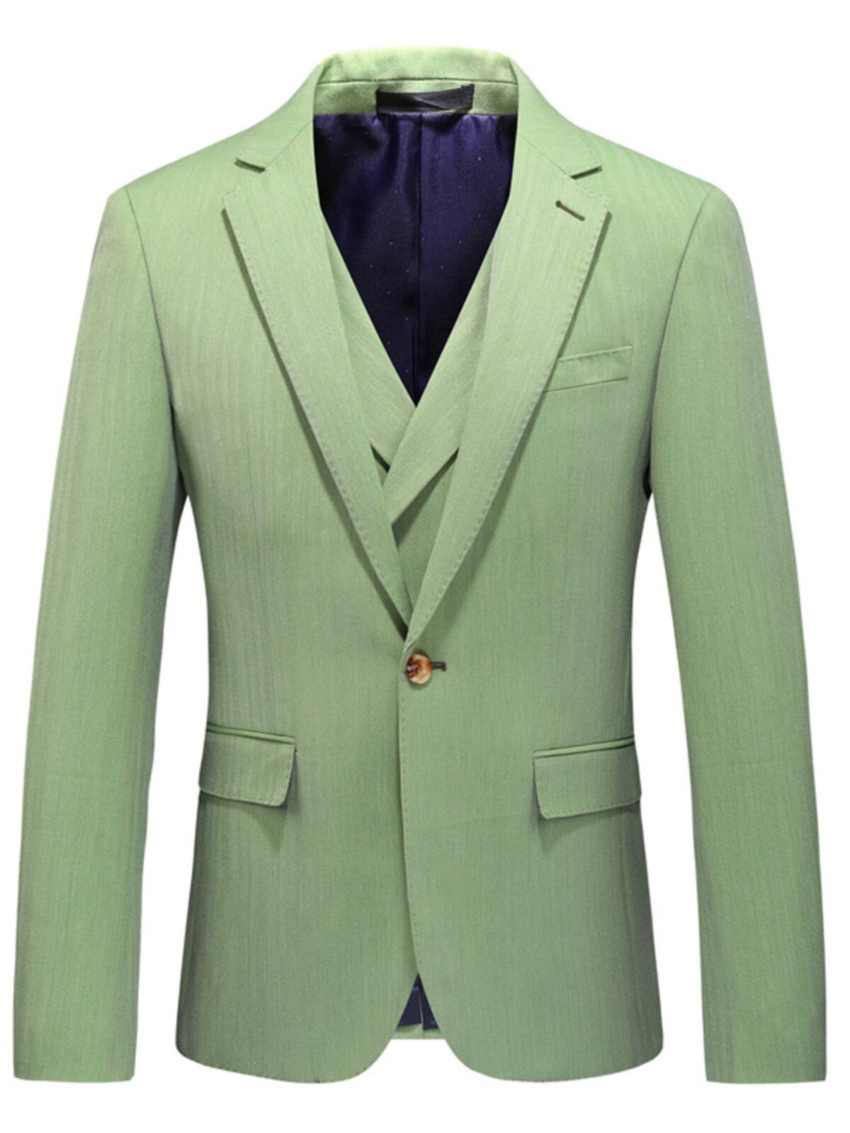 TRENDY MENS SUIT SET OF THREE PIECES SLIM GROOM WEDDING DRESS HIGH-END SHOW HOST SUIT SET