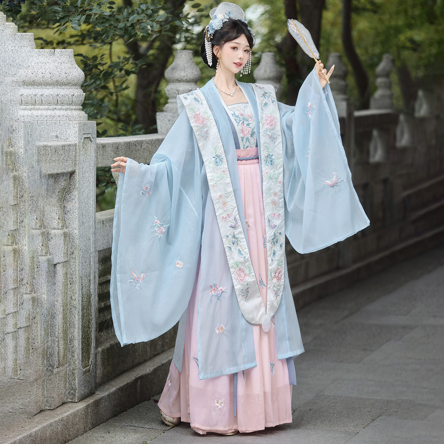 2025新款宋制绝美汉服女成人古装超仙刺绣大袖衫改良齐腰中国风春