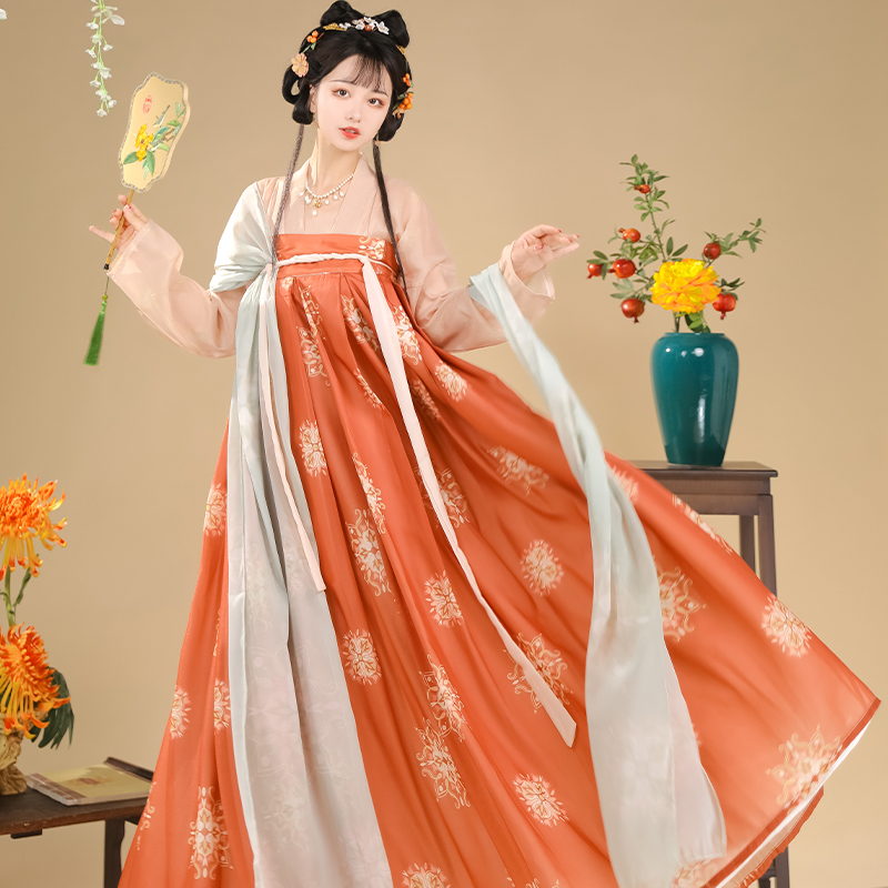唐制汉服女齐胸襦裙春夏季古装