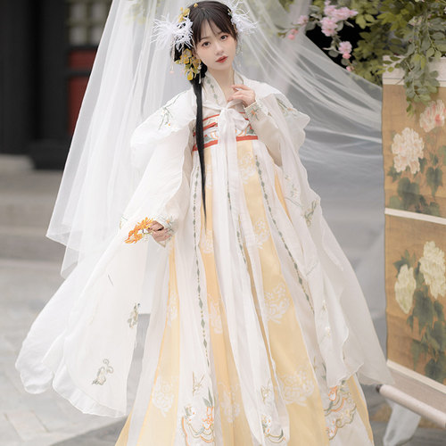 原创汉服女春季中国风斗篷唐制重工刺绣齐胸襦裙改良古装超仙飘逸 - 封面