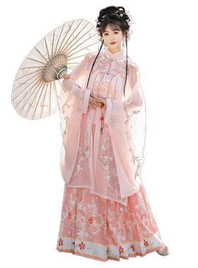 汉服女花未眠古装中国风明制改良云肩立领对襟长衫日常可穿春秋季