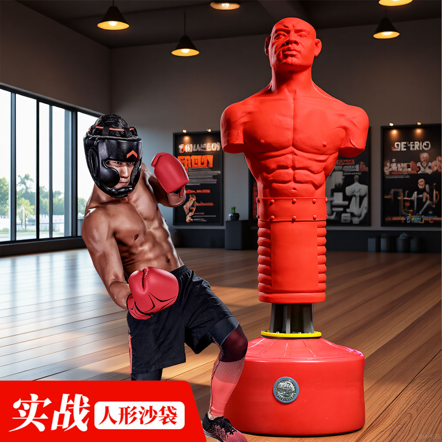 搏克形专业硅胶人形沙袋训练器材