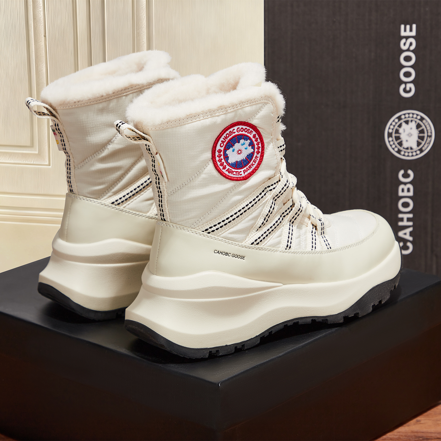 东北雪地靴男2025新款加绒加厚