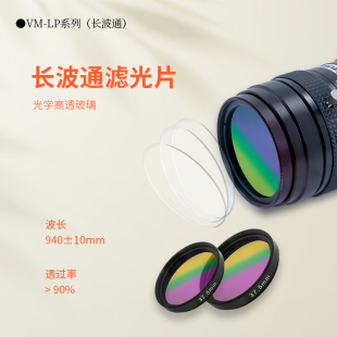 M30.5 M25.5 M37.5滤镜口径选光伏检测滤镜 高透过率接口M25 长波通滤光片LP940nm透过波长950nm工业镜头滤镜