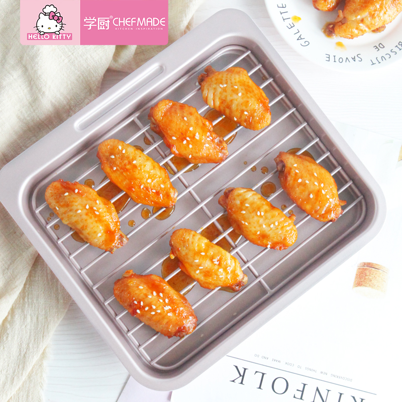 学厨 HELLO KITT 9.5寸烤盘带架烘焙模面包蛋糕不粘烤箱专用