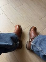 Short square-toed boots, men's buckle buckle decorated chunky-heeled ankle boots, sleeve engineer boots, brown retro motorcycle boots, high-top boots thumbnail 6